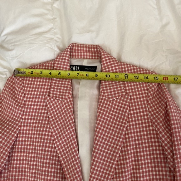 ZARA | Light Casual Gingham Blazer - Picture 8 of 9